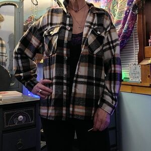 Cezele Fleece Flannel Shacket